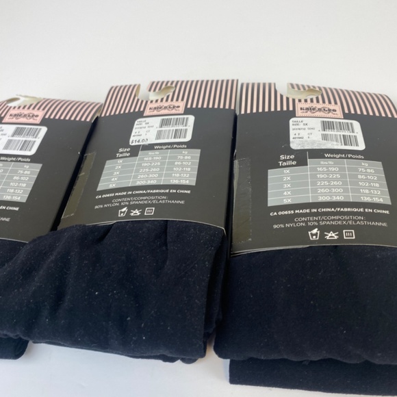 Plus-size 5x Black tights (Penningtons) - Picture 3 of 6